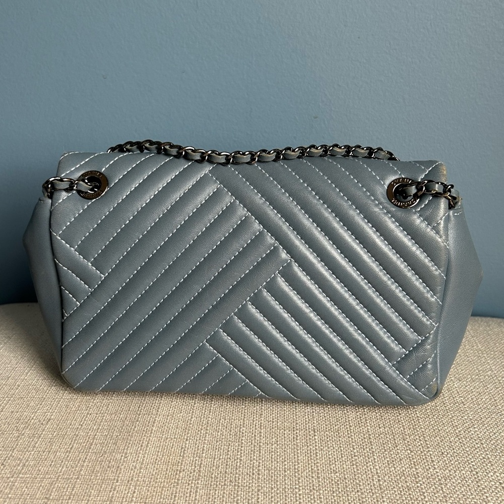 Chanel Blue Crossing Chevron Flap Bag - Picture 5 of 13